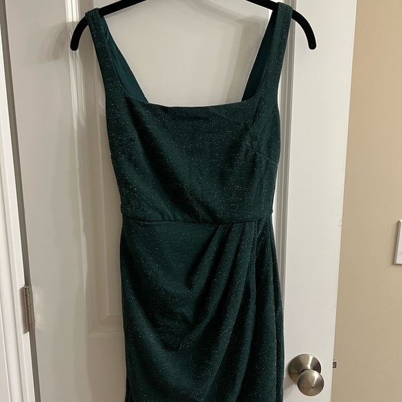 BRAND NEW Blue Rain Shimmer Wrap Skirt Mini Dress - Picture 3 of 7